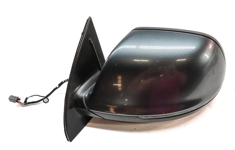 Thumbnail 6: 2013-2015 AUDI Q7 (4L) LEFT DRIVER P-FOLD BLIND SPOT DOOR MIRROR (Gray)