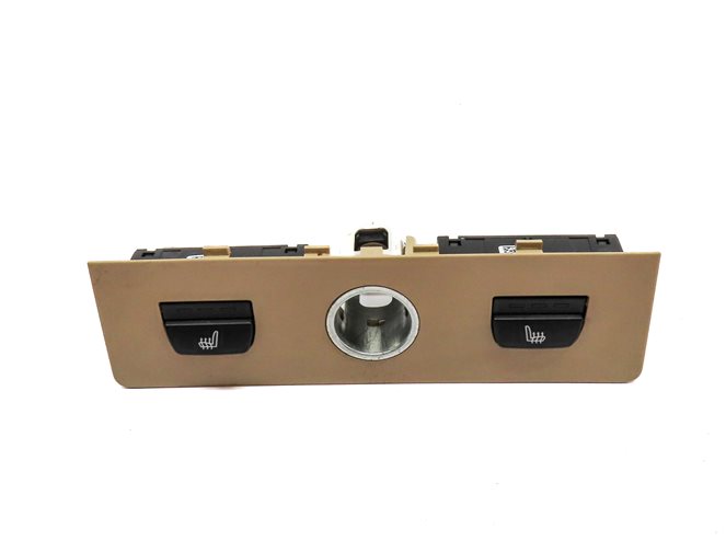 Thumbnail 2: 2014 BMW X3 (F25) REAR HEAT HEATED SEAT CONTROL SWITCH w/12V SOCKET (BEIGE)