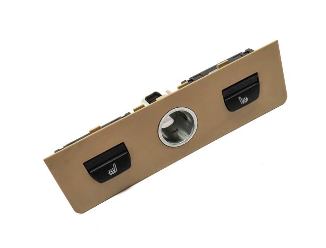 Thumbnail 3: 2014 BMW X3 (F25) REAR HEAT HEATED SEAT CONTROL SWITCH w/12V SOCKET (BEIGE)
