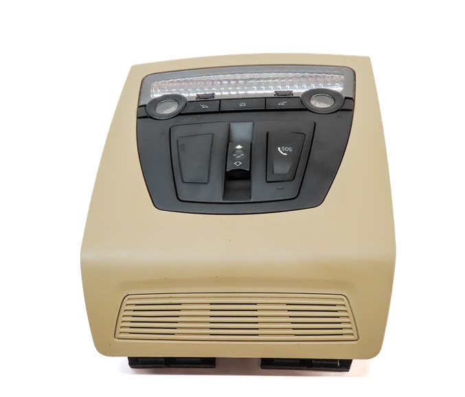 Thumbnail 2: 2014 BMW X3 (F25) FRONT INTERIOR DOME LIGHT LAMP w/ SUNROOF SOS SWITCH (Beige)