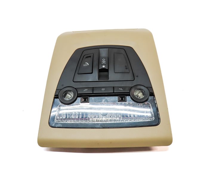 Thumbnail 4: 2014 BMW X3 (F25) FRONT INTERIOR DOME LIGHT LAMP w/ SUNROOF SOS SWITCH (Beige)