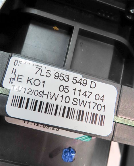 Thumbnail 6: 2006-2010 PORSCHE CAYENNE (955 957) BLINKER WIPER CRUISE COMBINATION SWITCH