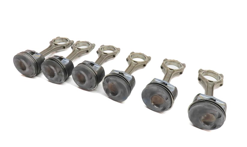 2008-2010 PORSCHE CAYENNE (957) 3.6L VR6 ENGINE PISTON w/ CONNECTING ROD SET-6