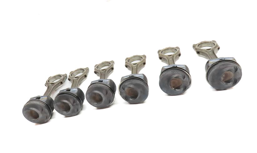 Thumbnail 2: 2008-2010 PORSCHE CAYENNE (957) 3.6L VR6 ENGINE PISTON w/ CONNECTING ROD SET-6