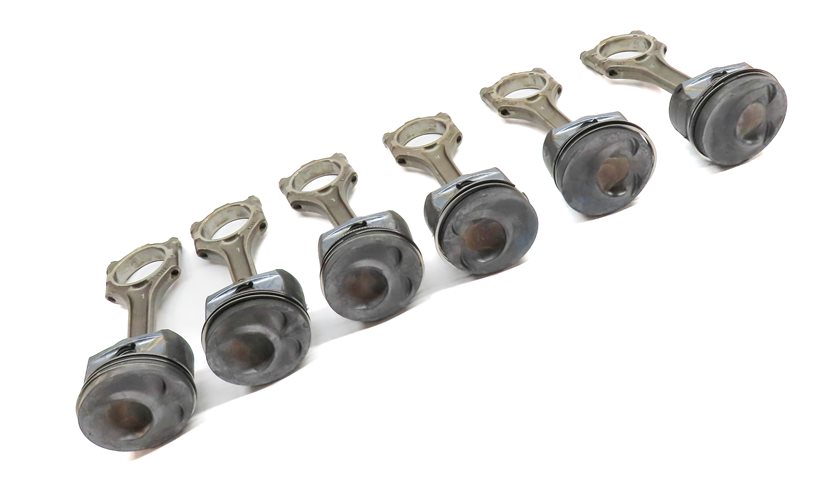Thumbnail 3: 2008-2010 PORSCHE CAYENNE (957) 3.6L VR6 ENGINE PISTON w/ CONNECTING ROD SET-6