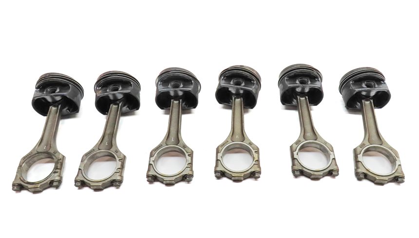 Thumbnail 4: 2008-2010 PORSCHE CAYENNE (957) 3.6L VR6 ENGINE PISTON w/ CONNECTING ROD SET-6