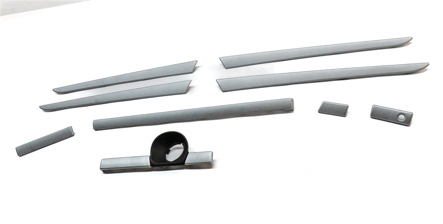 Thumbnail 2: 10 PORSCHE CAYENNE (957) INTERIOR DASH CENTER CONSOLE DOOR TRIM SET/9 (ALUMINUM)