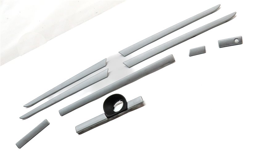 Thumbnail 3: 10 PORSCHE CAYENNE (957) INTERIOR DASH CENTER CONSOLE DOOR TRIM SET/9 (ALUMINUM)