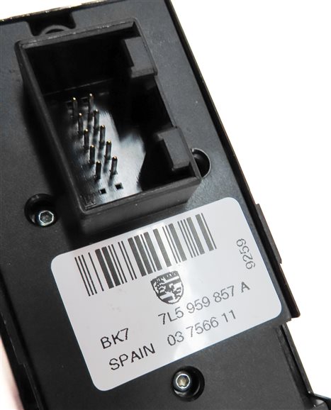 Thumbnail 6: 03-10 PORSCHE CAYENNE 955 957 LEFT FRONT DRIVER DOOR WINDOW SWITCH (BLACK)