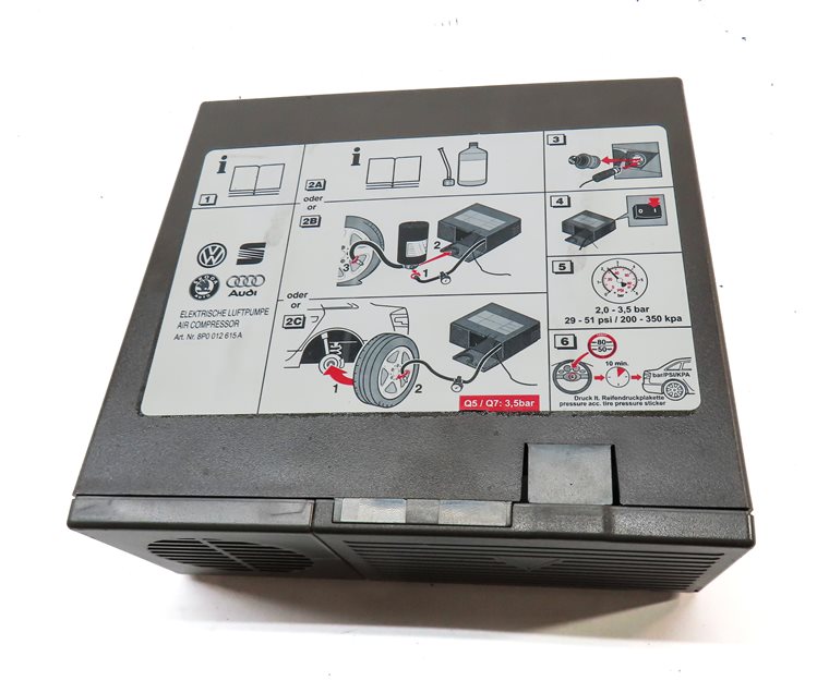 Thumbnail 2: 2011 AUDI Q7 (4L) EMERGENCY ROADSIDE SPARE TIRE AIR COMPRESSOR PUMP KIT