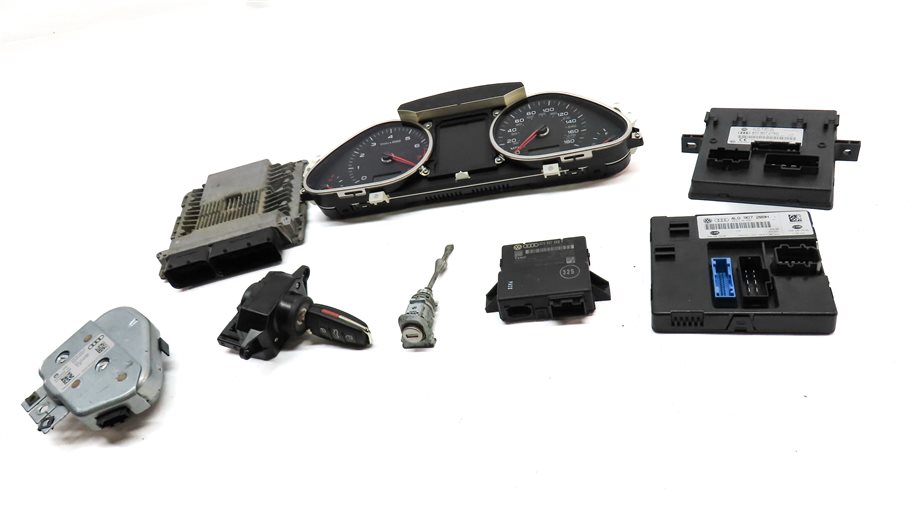 Thumbnail 3: 2011 AUDI Q7 (4L) 3.0L CJWB SUPER ENGINE ECM BCM IMMOBILIZER MODULE KEY SET