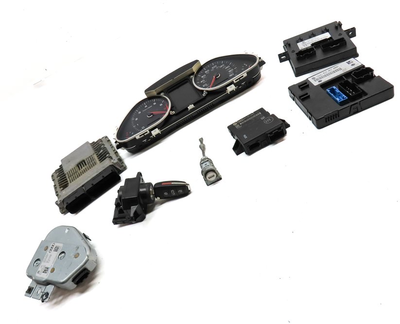 Thumbnail 4: 2011 AUDI Q7 (4L) 3.0L CJWB SUPER ENGINE ECM BCM IMMOBILIZER MODULE KEY SET
