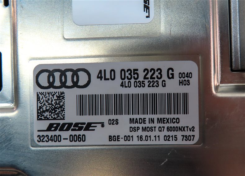 Thumbnail 10: 2010-2012 AUDI Q7 (4L) BOSE AUDIO AMP AMPLIFIER (4L0035223F / 4L0035223G)