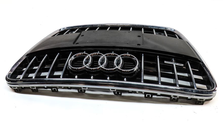 Thumbnail 4: 2010-2015 AUDI Q7 (4L) FRONT MAIN CENTER HOOD GRILLE AIR VENT TRIM (BLACK)