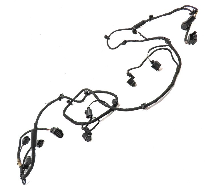 Thumbnail 3: 11 AUDI Q7 (4L) FRONT PARK ASSIST PDC DISTANCE CONTROL WIRE SENSOR SET/4 (Gray)