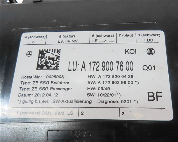 Thumbnail 5: 2012 MERCEDES E350 (W212) FRONT RIGHT PASSENGER SEAT CONTROL MODULE