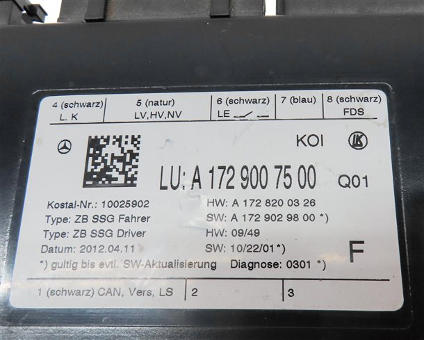 Thumbnail 5: 2012 MERCEDES E350 (W212) FRONT LEFT DRIVER SEAT CONTROL MODULE