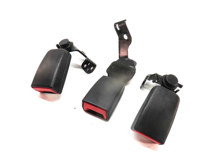 12 MERCEDES E350 W212 REAR LEFT CENTER RIGHT SEAT SEATBELT BUCKLE RECEIVER SET/2