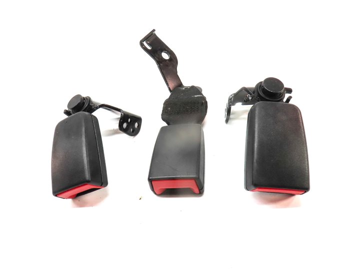 Thumbnail 2: 12 MERCEDES E350 W212 REAR LEFT CENTER RIGHT SEAT SEATBELT BUCKLE RECEIVER SET/2