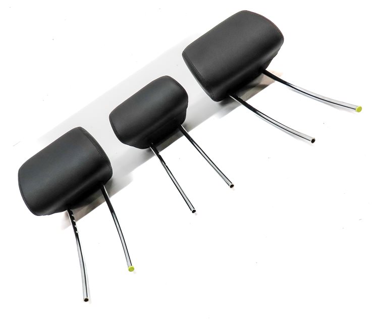 Thumbnail 3: 10-16 MERCEDES E CLASS W212 C207 REAR LEFT CENTER RIGHT HEADREST SET/3 (Black)