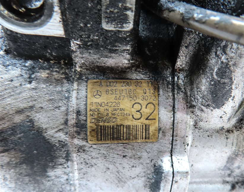 Thumbnail 6: 2011-2012 MERCEDES BENZ E350 (W212) 3.0L OM642 DIESEL ENGINE A/C COMPRESSOR PUMP