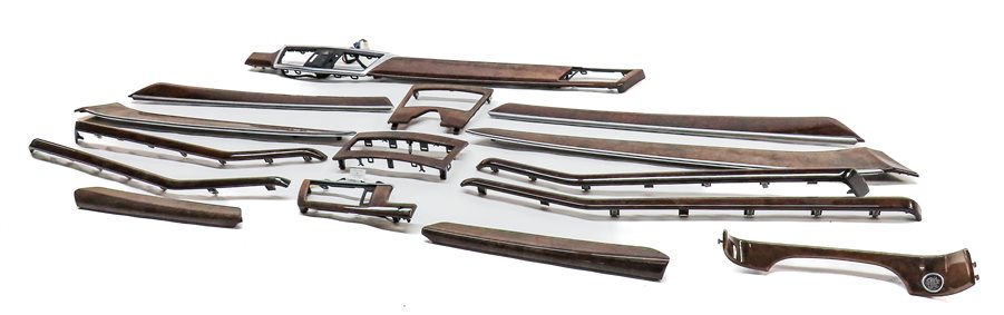 2012 MERCEDES E350 (W212) INTERIOR DASH DOOR CENTER CONSOLE TRIM SET/15 (Walnut)