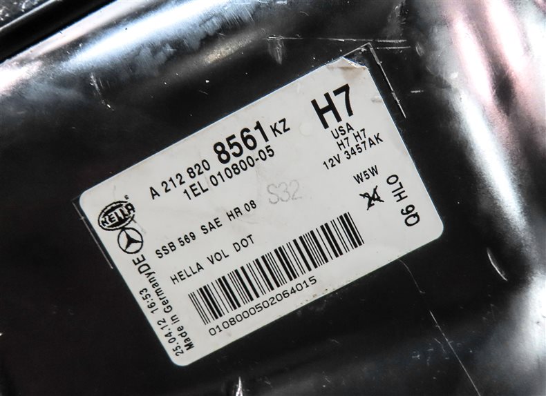 Thumbnail 6: 2010-2013 MERCEDES E300 E350 E400 E550 (W212) LEFT DRIVER HALOGEN HEADLIGHT LAMP