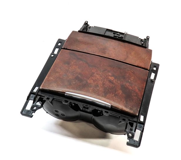 12 MERCEDES E350 W212 FRONT CENTER CONSOLE DUAL CUPHOLDER w/12V SOCKET (Walnut)