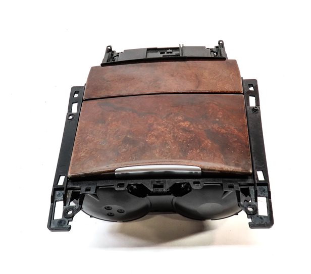 Thumbnail 2: 12 MERCEDES E350 W212 FRONT CENTER CONSOLE DUAL CUPHOLDER w/12V SOCKET (Walnut)