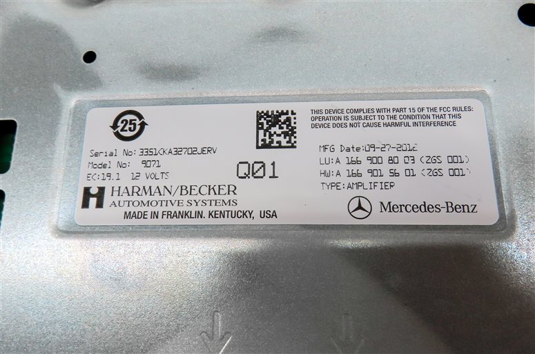 Thumbnail 5: 2013 MERCEDES GL350 (X166) RADIO STEREO AUDIO SOUND SYSTEM AMP AMPLIFIER