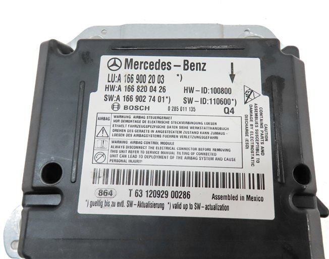 Thumbnail 5: 12-15 MERCEDES G550 G63 GL350 GL450 GL550 ML350 ML550 (X166 W166) SRS BAG MODULE