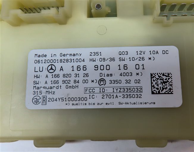 Thumbnail 5: 12-16 MERCEDES GL350 GL450 GL550 ML350 ML550 (W166 X166) KEYLESS GO MODULE