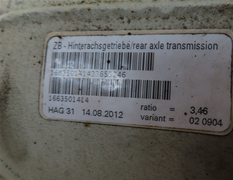 Thumbnail 7: 2012-2018 MERCEDES GL350 GL450 GL550 ML550 (W166 X166) REAR DIFFERENTIAL (3.46)