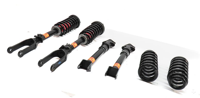 13 MERCEDES GL350 (X166) SM GLIDE RIDE FRONT/REAR SHOCK STRUT COIL SPRING SET/6