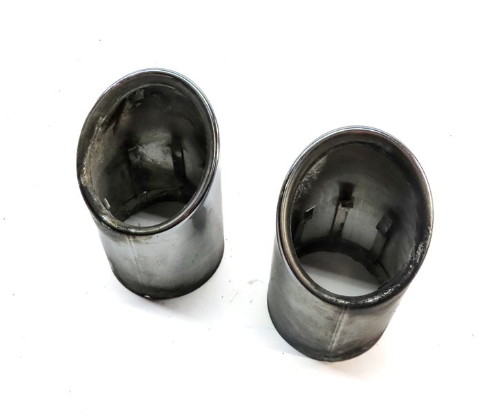 2009-2010 BMW X5 E70 REAR LEFT & RIGHT DIESEL MUFFLER EXHAUST PIPE TIP SET/2