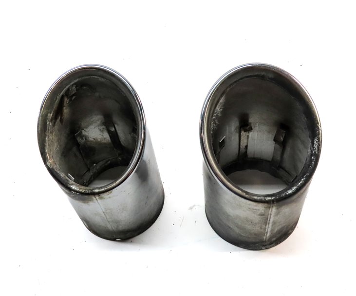 Thumbnail 2: 2009-2010 BMW X5 E70 REAR LEFT & RIGHT DIESEL MUFFLER EXHAUST PIPE TIP SET/2