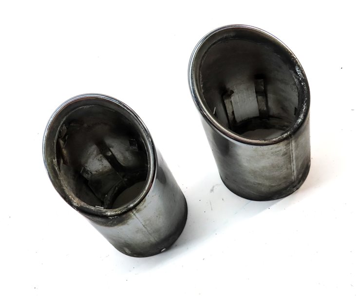 Thumbnail 3: 2009-2010 BMW X5 E70 REAR LEFT & RIGHT DIESEL MUFFLER EXHAUST PIPE TIP SET/2