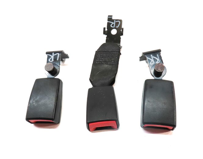 Thumbnail 2: 10 BMW X5 E70 REAR 2ND ROW LEFT CENTER RIGHT SEAT SEATBELT BUCKLE RECEIVER SET/3