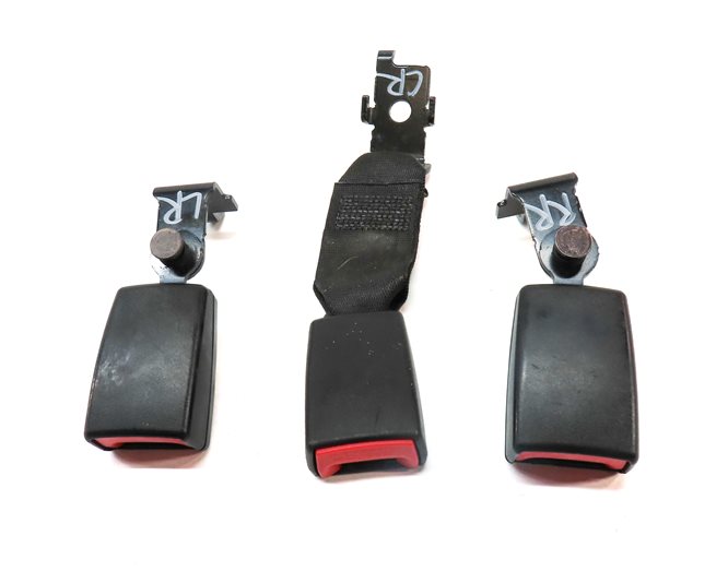 Thumbnail 3: 10 BMW X5 E70 REAR 2ND ROW LEFT CENTER RIGHT SEAT SEATBELT BUCKLE RECEIVER SET/3