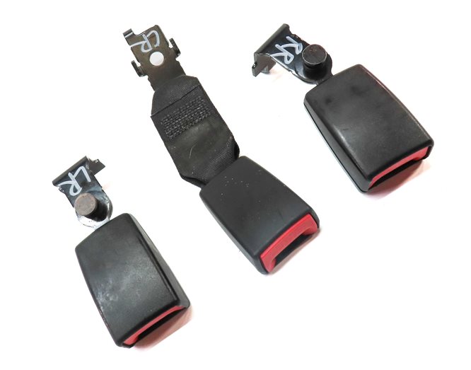 Thumbnail 4: 10 BMW X5 E70 REAR 2ND ROW LEFT CENTER RIGHT SEAT SEATBELT BUCKLE RECEIVER SET/3