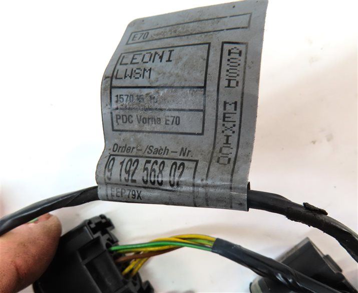 Thumbnail 4: 10 BMW X5 (E70) FRONT PARK ASSIST PDC DISTANCE CONTROL WIRE SENSOR SET/4 (Black)
