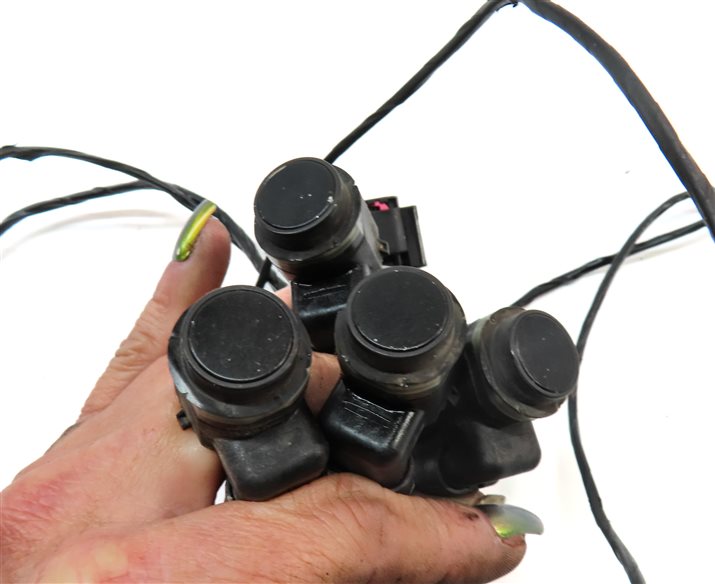Thumbnail 5: 10 BMW X5 (E70) FRONT PARK ASSIST PDC DISTANCE CONTROL WIRE SENSOR SET/4 (Black)
