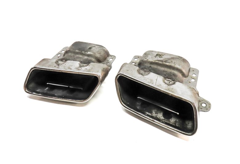 2013-2014 MERCEDES BENZ GL450 (X166) LEFT & RIGHT MUFFLER PIPE EXHAUST TIP SET-2