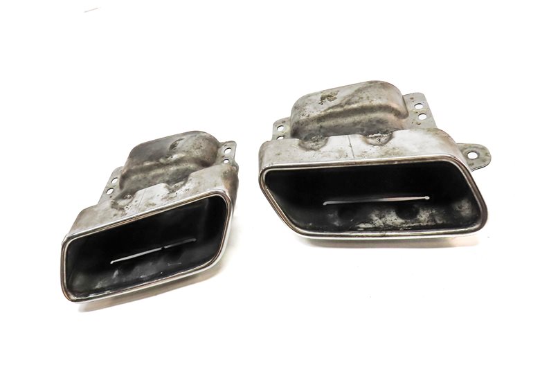 Thumbnail 2: 2013-2014 MERCEDES BENZ GL450 (X166) LEFT & RIGHT MUFFLER PIPE EXHAUST TIP SET-2