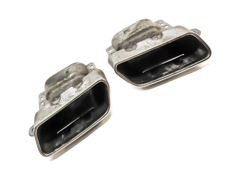 Thumbnail 3: 2013-2014 MERCEDES BENZ GL450 (X166) LEFT & RIGHT MUFFLER PIPE EXHAUST TIP SET-2