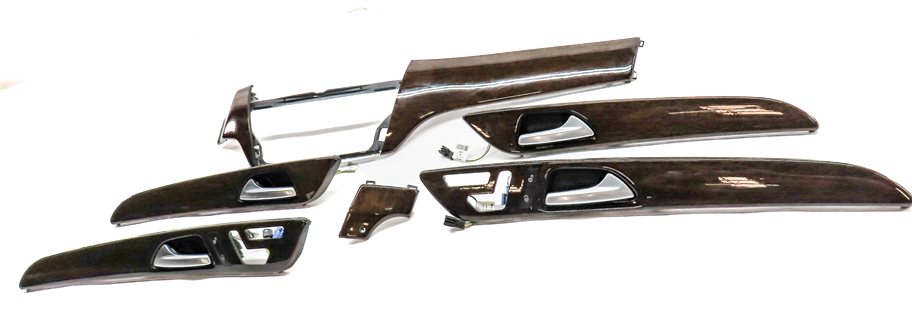 Thumbnail 2: 2014 MERCEDES GL450 (X166) DASH DOOR CONSOLE WOOD GRAIN TRIM SET-6 (EUCALYPTUS)
