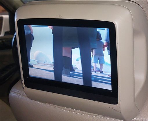 11-19 MERCEDES E GL ML S CLASS REAR DVD HEADREST SCREEN w/ REMOTE (Beige)