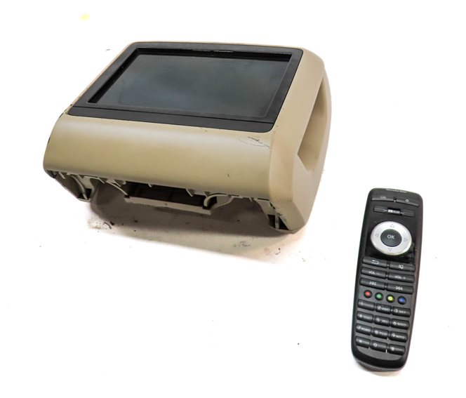 Thumbnail 2: 11-19 MERCEDES E GL ML S CLASS REAR DVD HEADREST SCREEN w/ REMOTE (Beige)