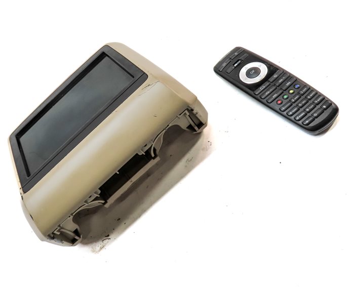 Thumbnail 4: 11-19 MERCEDES E GL ML S CLASS REAR DVD HEADREST SCREEN w/ REMOTE (Beige)