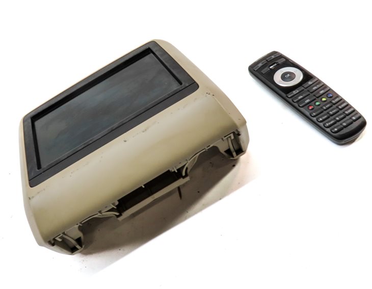 Thumbnail 4: 11-19 MERCEDES E GL ML S CLASS REAR DVD HEADREST SCREEN w/ REMOTE (Beige)